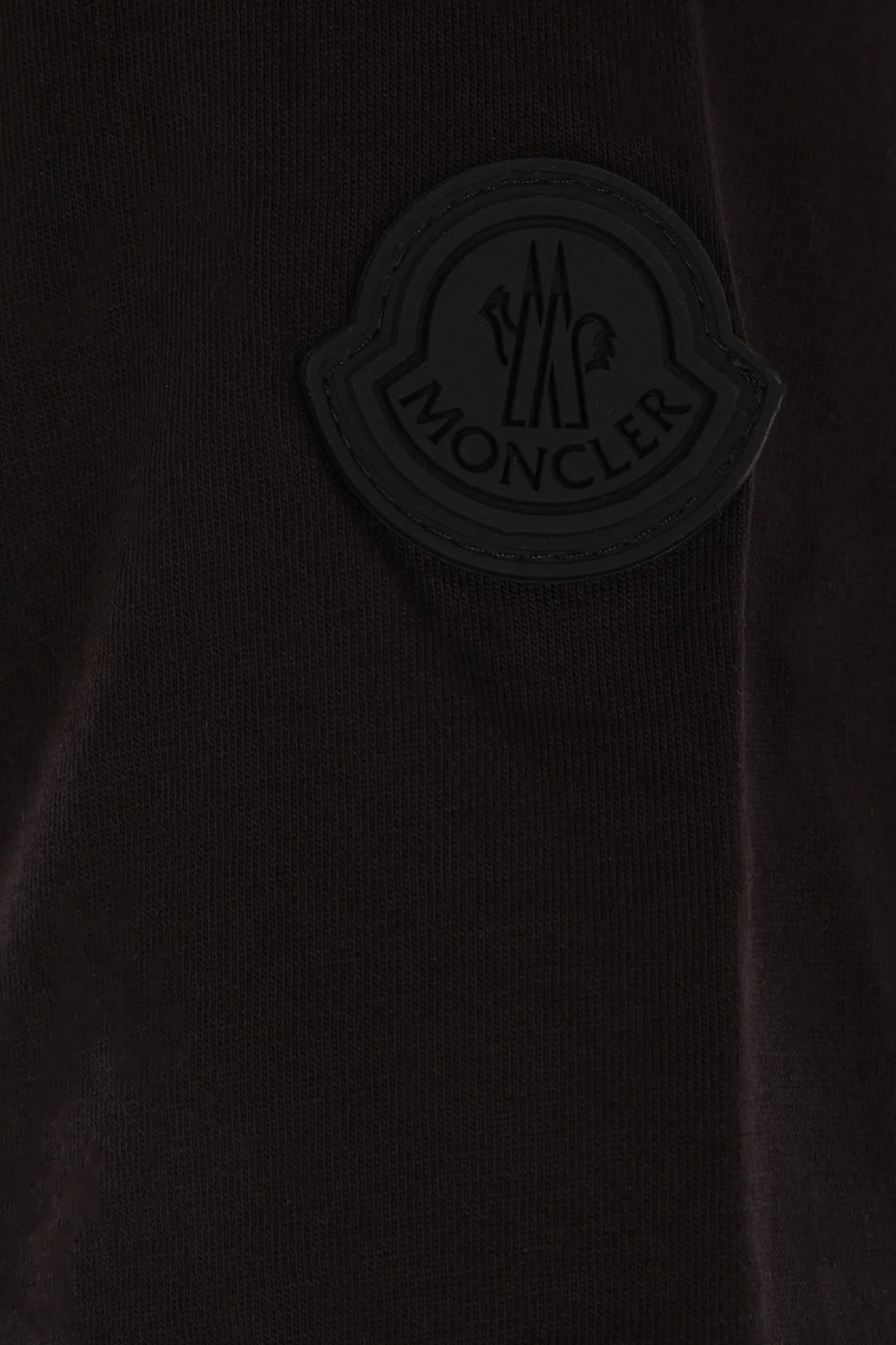Topwear>MONCLER t-shirt in cotone stampa logo Nero