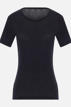 Topwear>YOHJI YAMAMOTO t-shirt in jersey a costine Nero