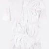 Topwear>COMME DES GARÇONS t-shirt in jersey con rouches Bianco