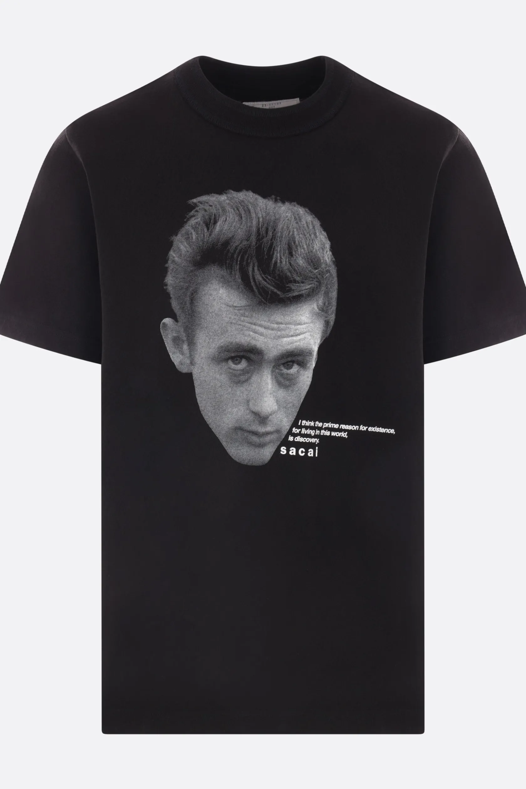 Topwear>SACAI t-shirt James Dean in cotone Nero