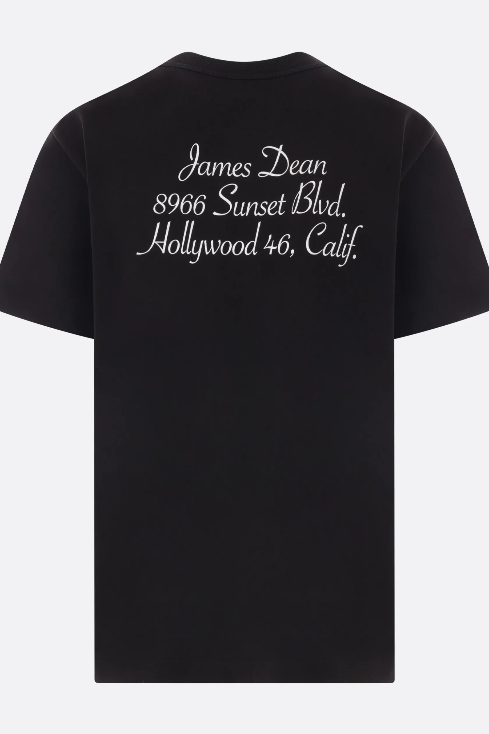 Topwear>SACAI t-shirt James Dean in cotone Nero
