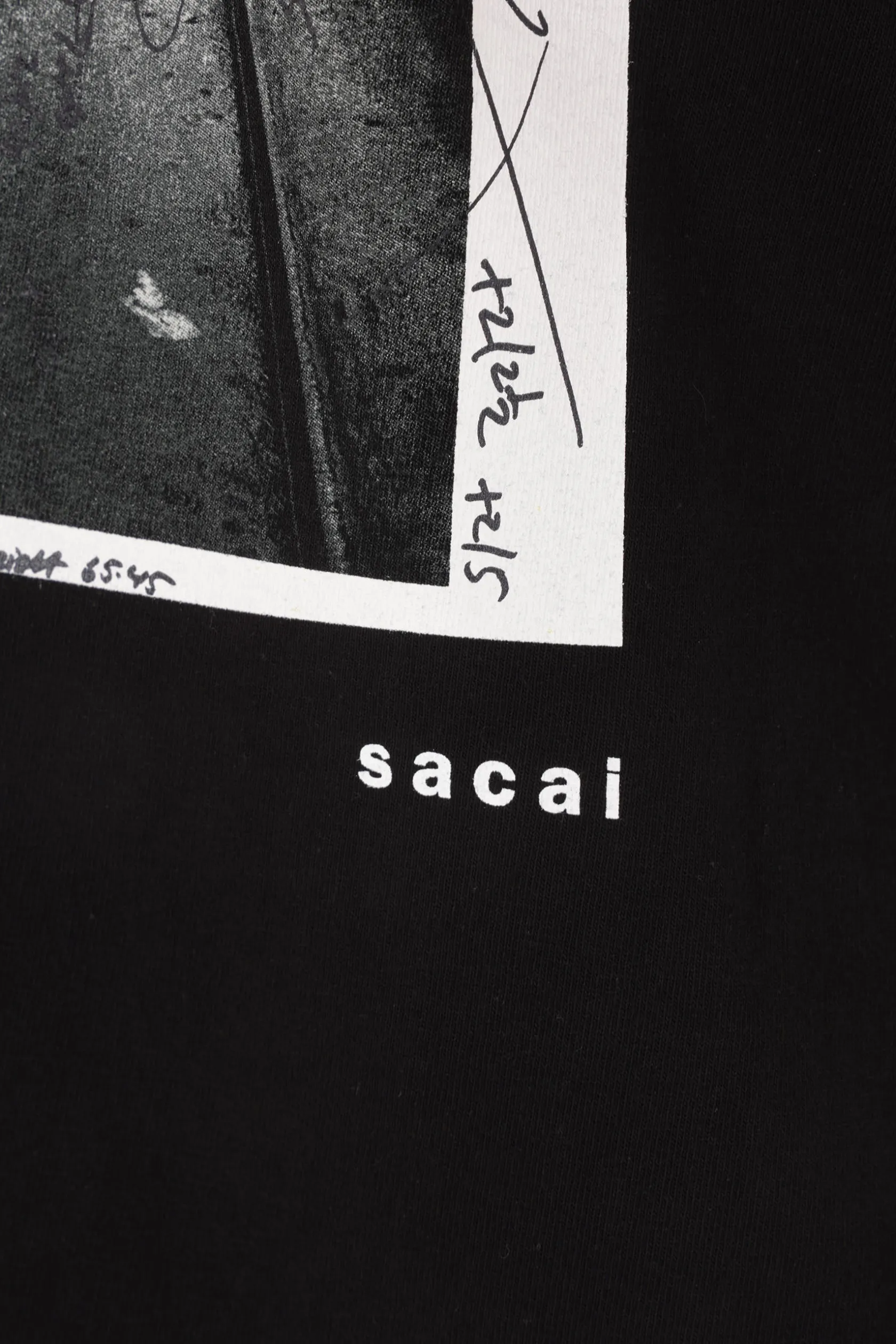 Topwear>SACAI t-shirt James Dean in cotone Nero
