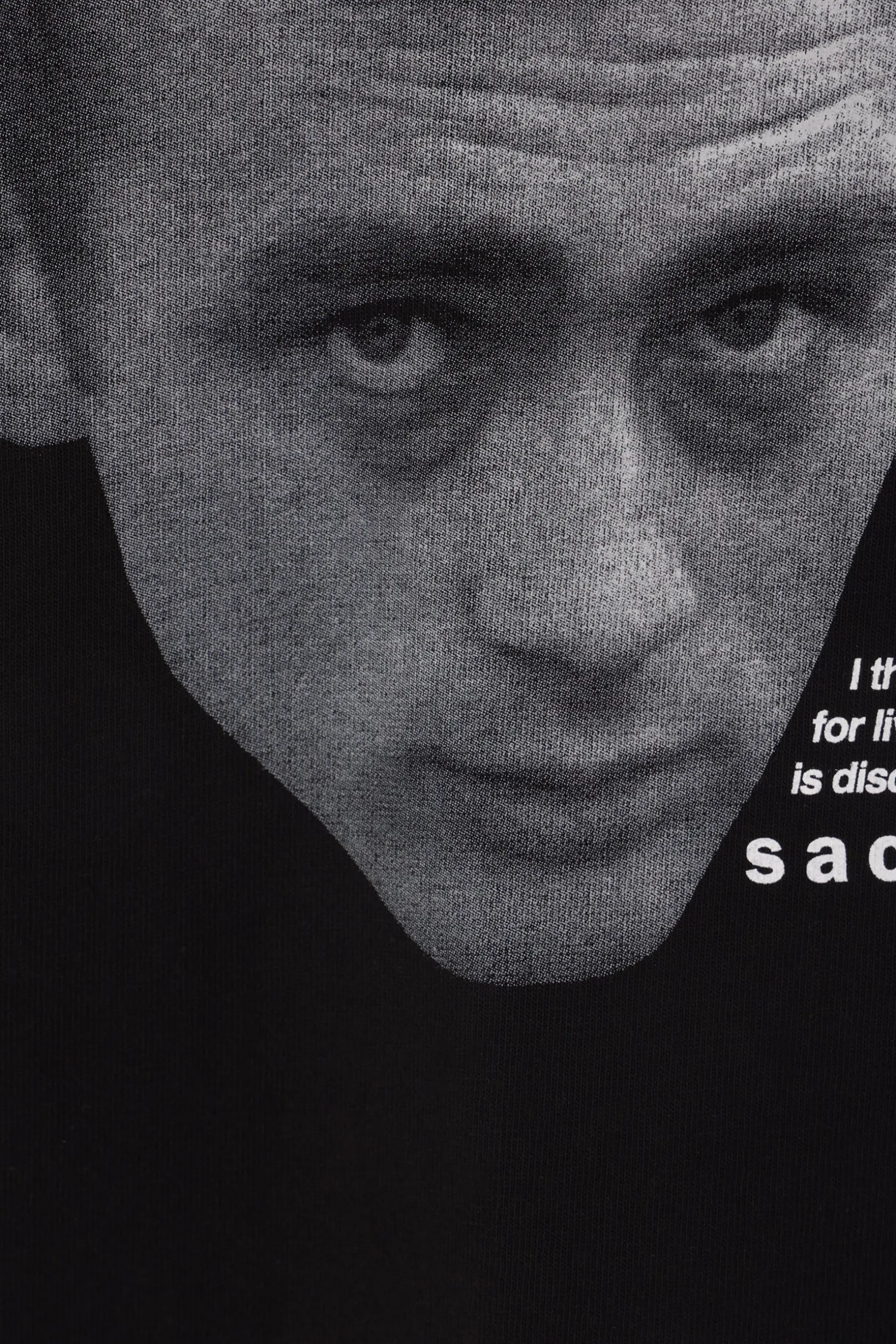 Topwear>SACAI t-shirt James Dean in cotone Nero