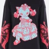 Topwear>CHOPOVA LOWENA t-shirt oversize Dotty in jersey Nero