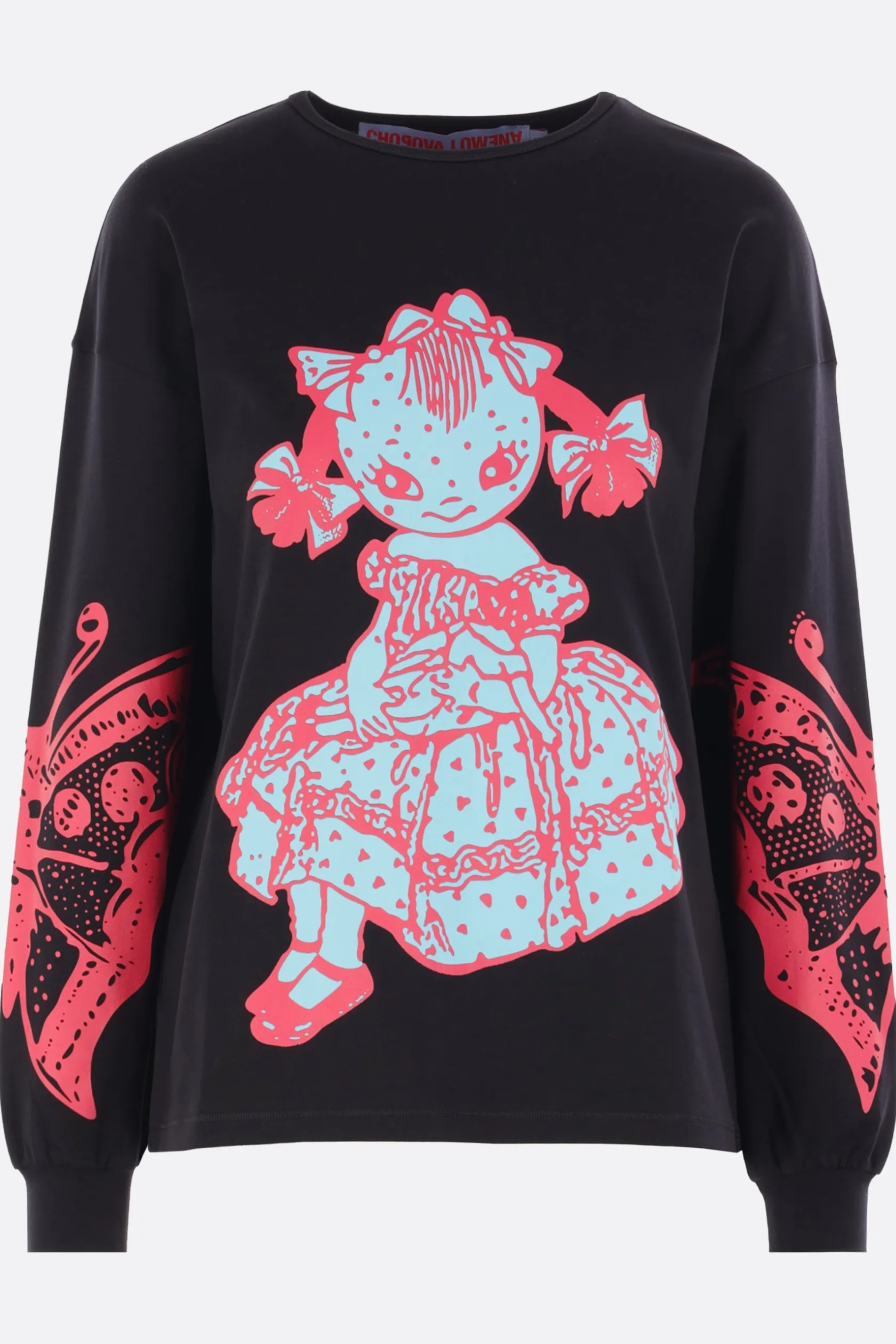 Topwear>CHOPOVA LOWENA t-shirt oversize Dotty in jersey Nero
