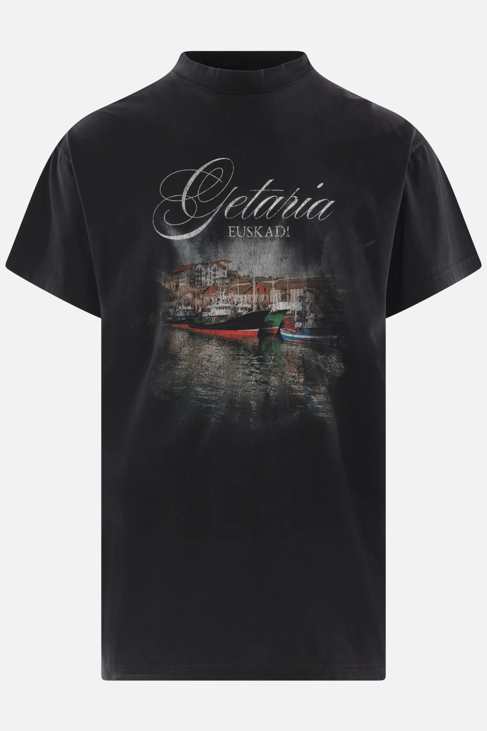 Topwear>BALENCIAGA t-shirt oversize Getaria in cotone Nero