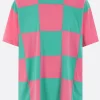 Topwear>COMME DES GARÇONS HOMME PLUS t-shirt oversize in cotone a scacchi Multicolor