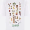 Topwear>JW ANDERSON t-shirt oversize in cotone stampa Diorama Bianco