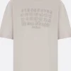 Topwear>MAISON MARGIELA t-shirt oversize in cotone stampa logo numerico Neutro