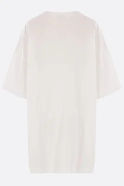 Topwear>VAQUERA t-shirt oversize in cotone con top sovrapposto Bianco