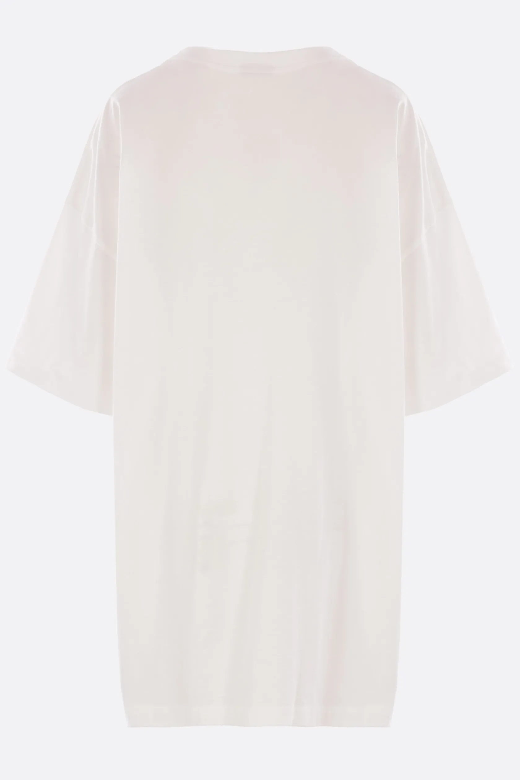 Topwear>VAQUERA t-shirt oversize in cotone con top sovrapposto Bianco