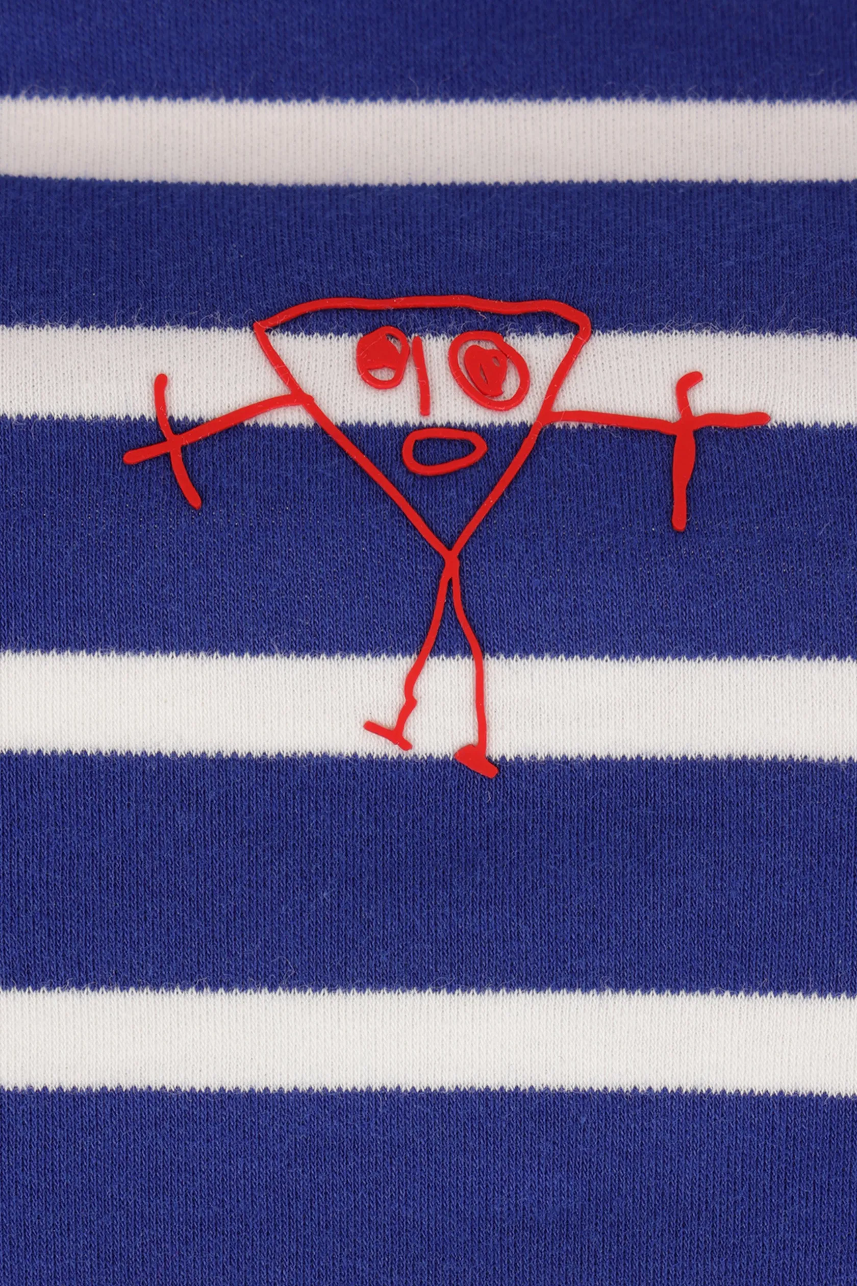 Topwear>PLAN C t-shirt oversize in jersey a righe Blu