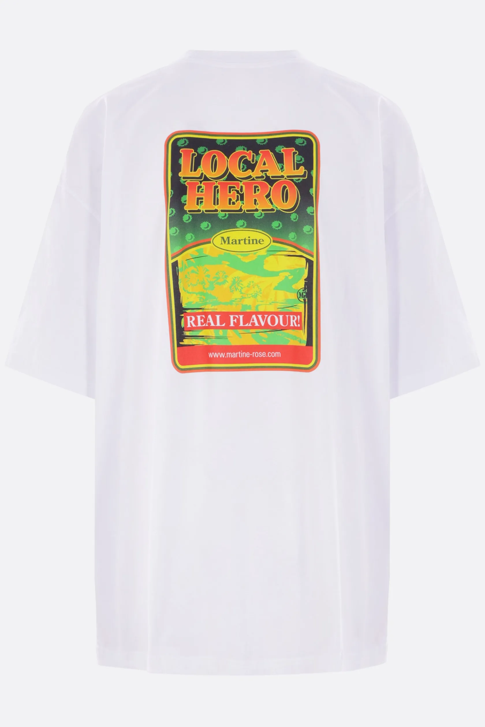 Topwear>MARTINE ROSE t-shirt oversize Local Hero in cotone Bianco