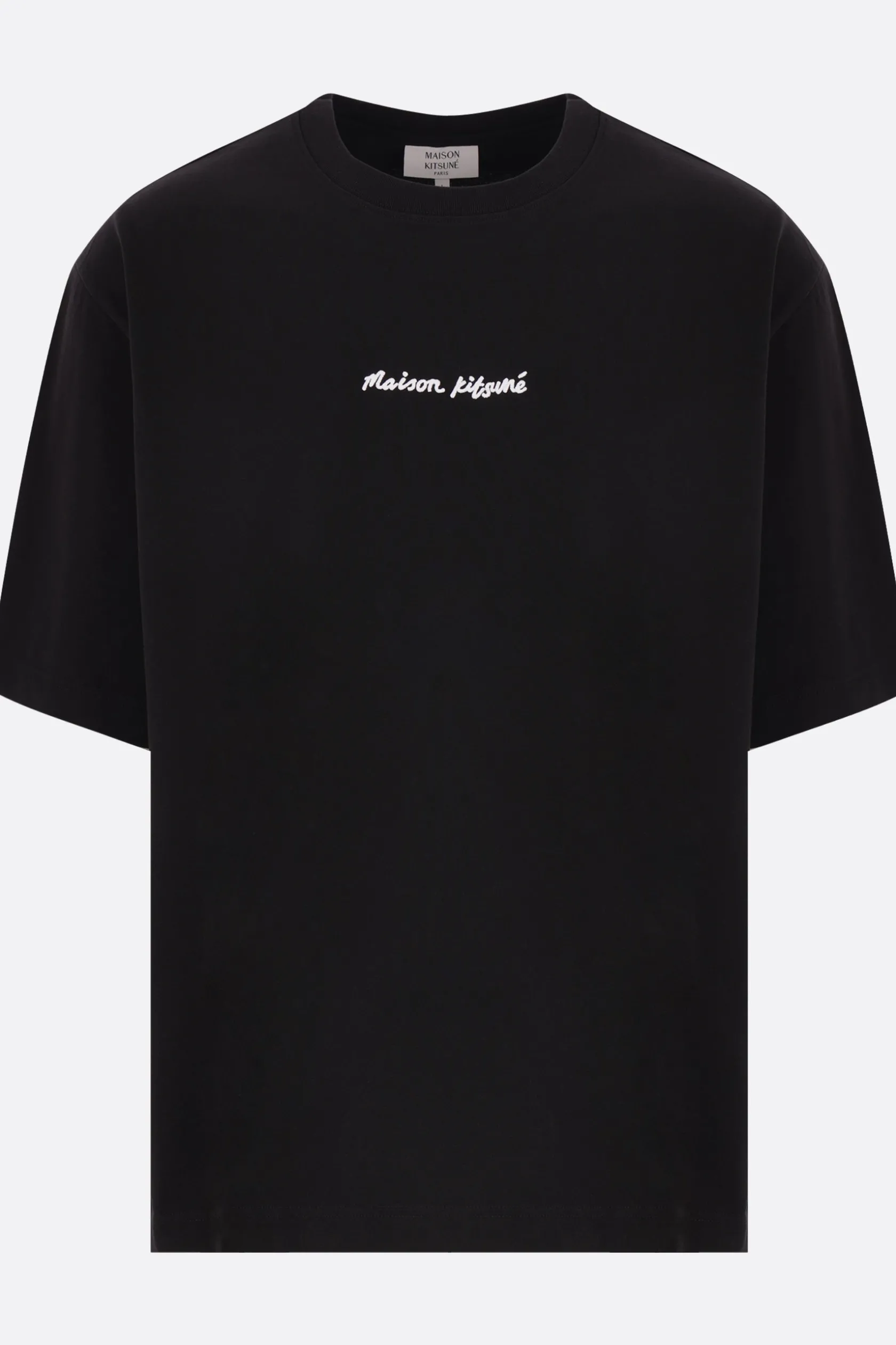 Topwear>MAISON KITSUNÉ t-shirt oversize Maison Kitsuné Line Handwriting Nero