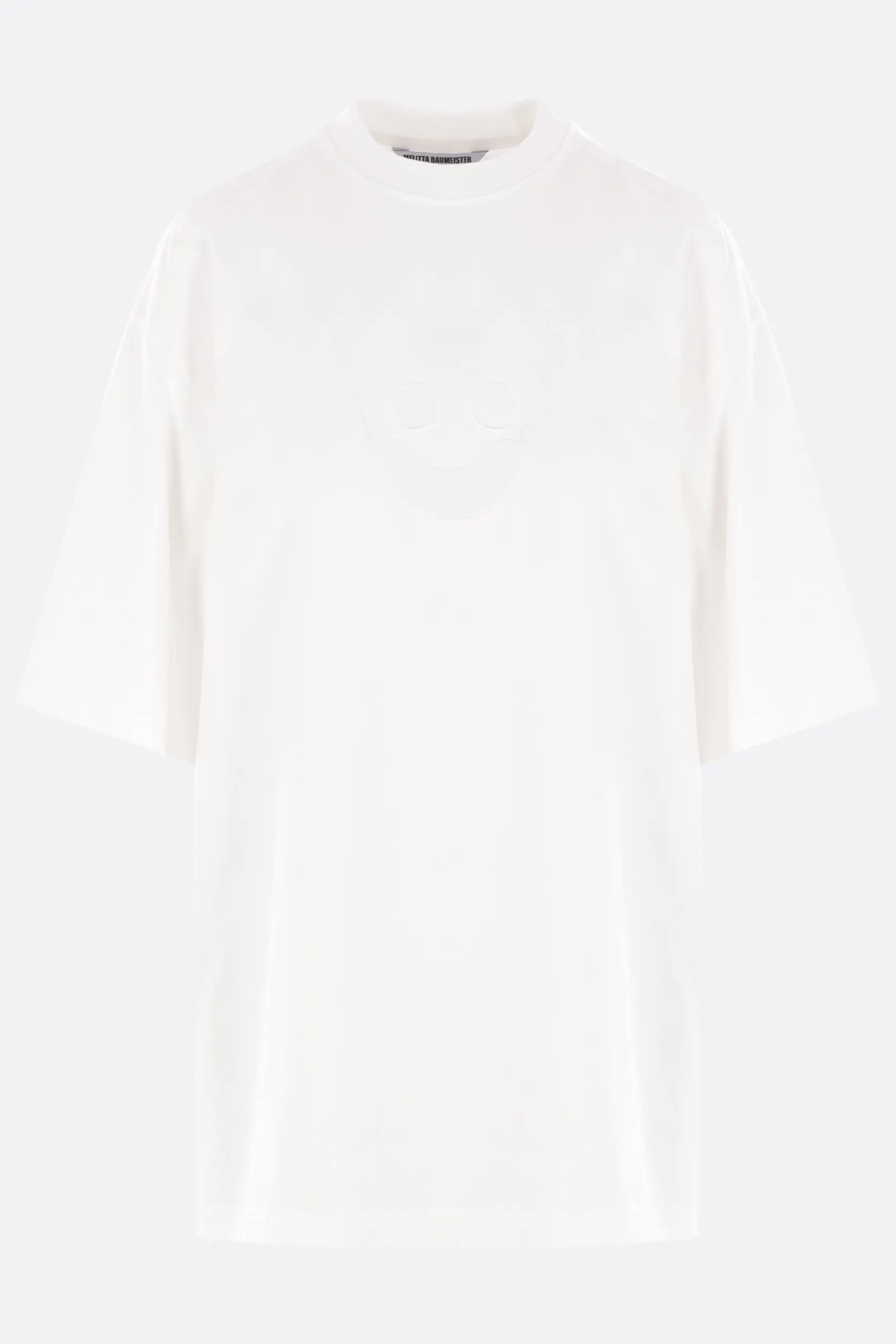 Topwear>MELITTA BAUMEISTER t-shirt oversize Smiley in cotone Bianco