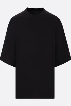 Topwear>RICK OWENS t-shirt oversize Tommy in jersey Nero