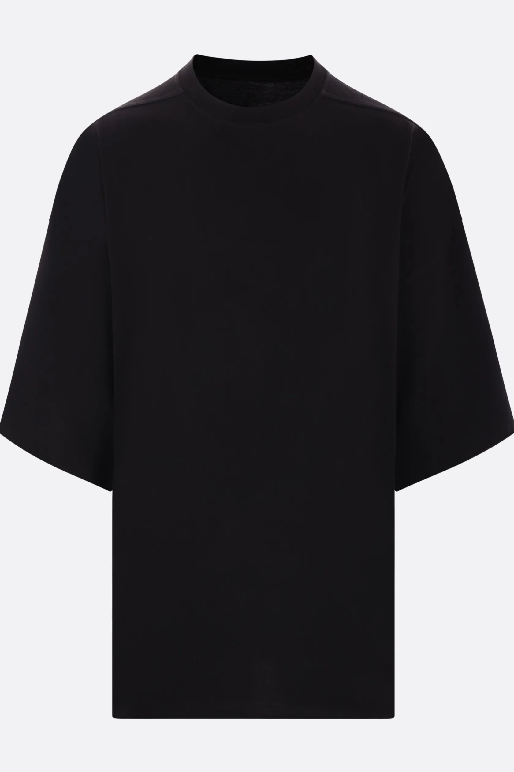 Topwear>RICK OWENS t-shirt oversize Tommy in jersey Nero