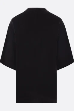 Topwear>RICK OWENS t-shirt oversize Tommy in jersey Nero