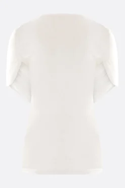 Topwear>CHRISTOPHER ESBER t-shirt Sonora Veiled in jersey a costine Bianco