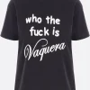 Topwear>VAQUERA t-shirt Who TF in cotone Nero