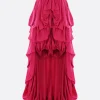 Abiti>CHLOÉ tuta asimmetrica in seta Rosso