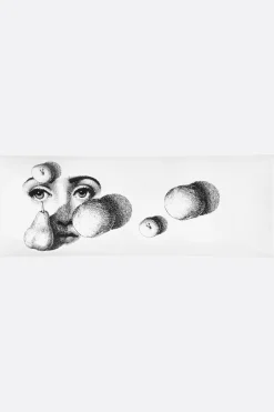 Lifestyle>FORNASETTI vassoio Tema e Variazioni N° 218 in porcellana Nero