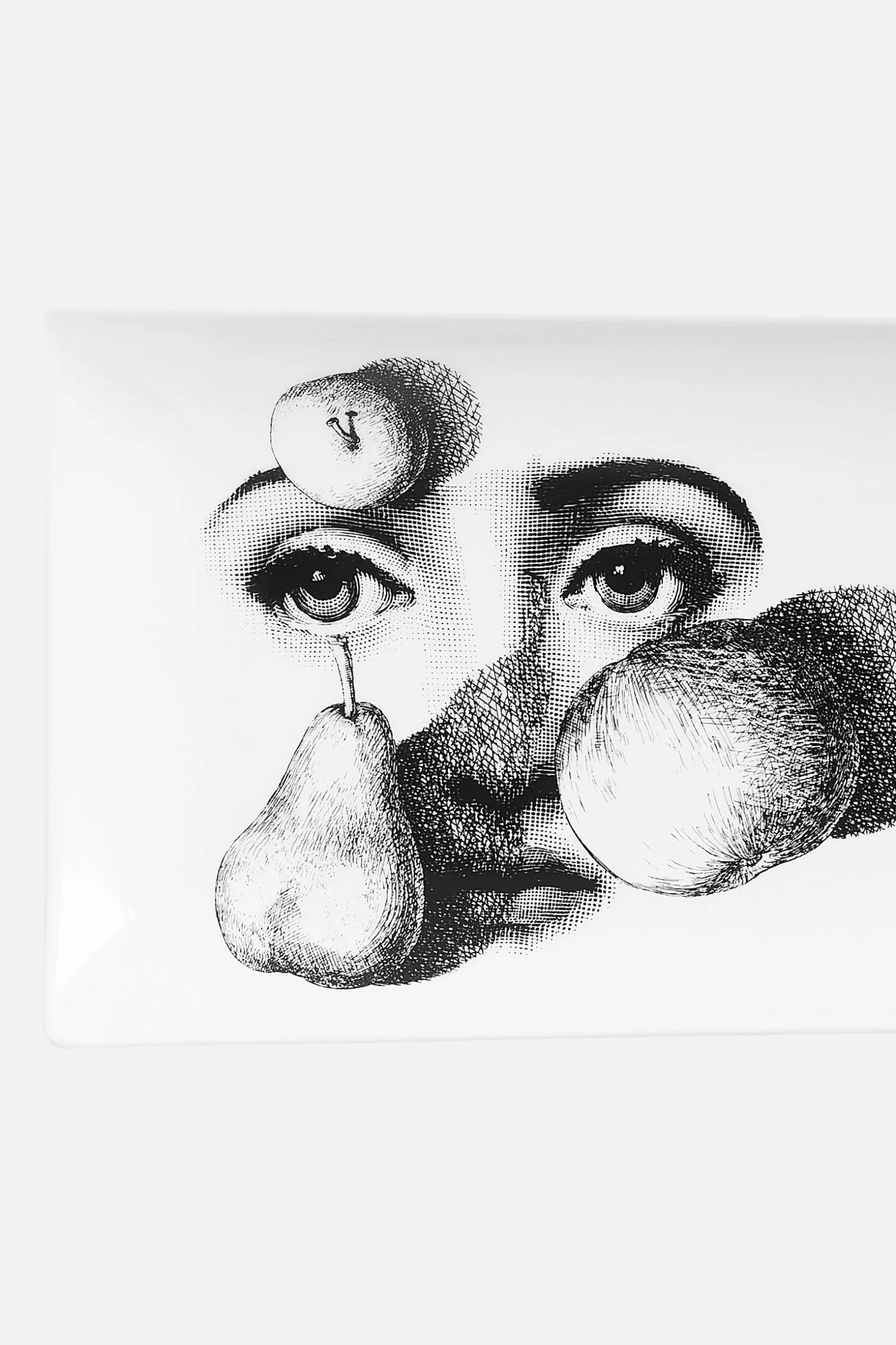 Lifestyle>FORNASETTI vassoio Tema e Variazioni N° 218 in porcellana Nero